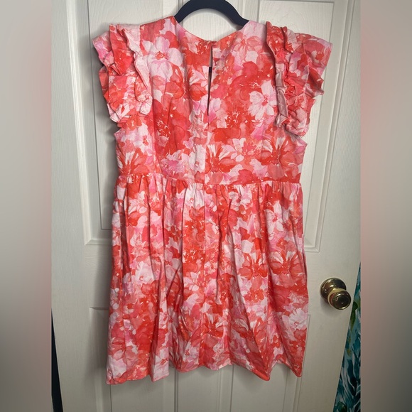Mustard Seed Coral Floral Dress Womens size M - Picture 4 of 7